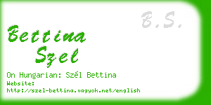 bettina szel business card